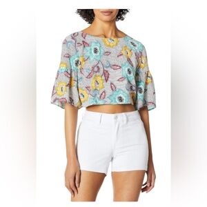 Women’s BCBGeneration Batik Floral Crop Top‎ • size XS